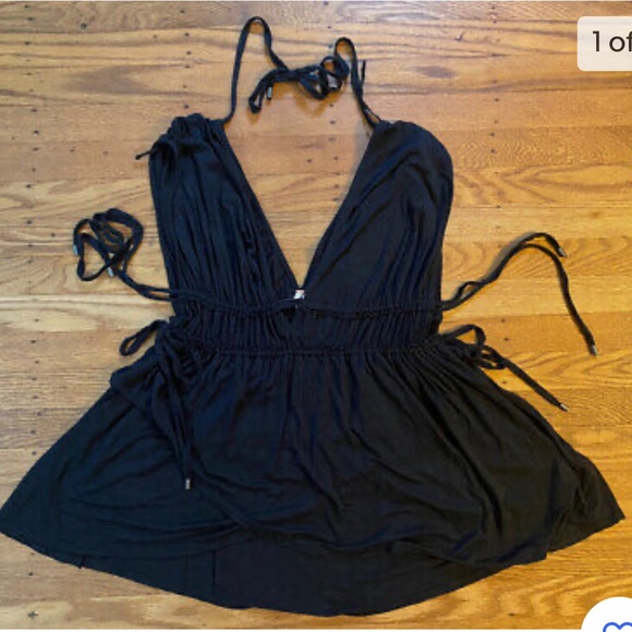 Free People Dresses & Skirts - black free people tie tank size medium